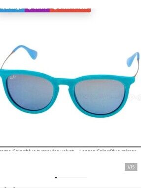 Ray Ban Erika Turquoise Oval Shaped Women’s Sunglasses